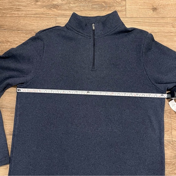 Old Navy Quarter Zip Pullover Sweater Sweatshirt Knit Blue Mens XXL NWT - Picture 2 of 15
